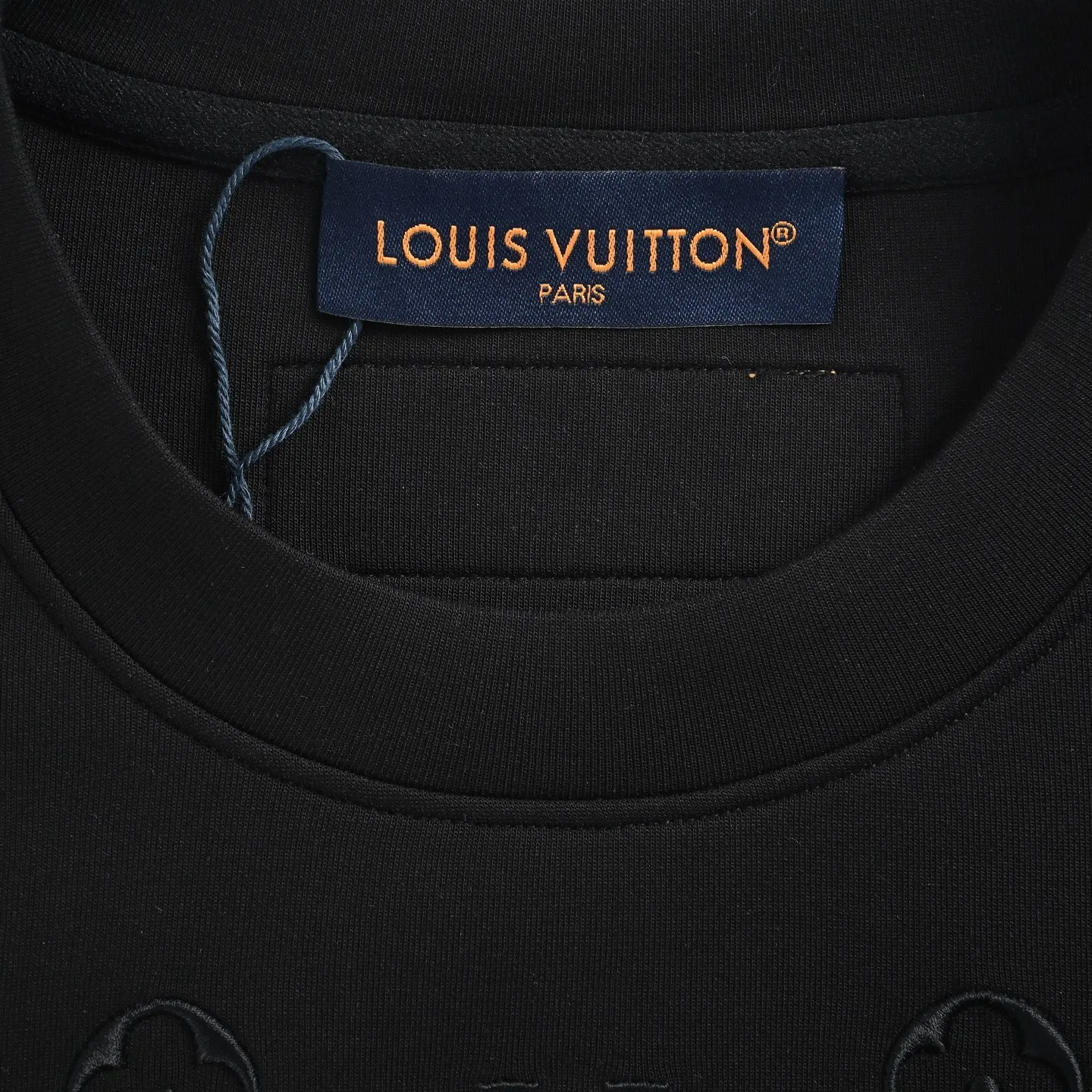 Louis Vuitton Louis Vuitton crew neck sweatshirt with embossed old flower embroidery on the neck